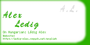alex ledig business card