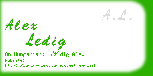 alex ledig business card